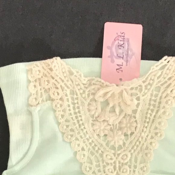 Girl's Tank -Lace Back -Natural Lace - Picture 8 of 8